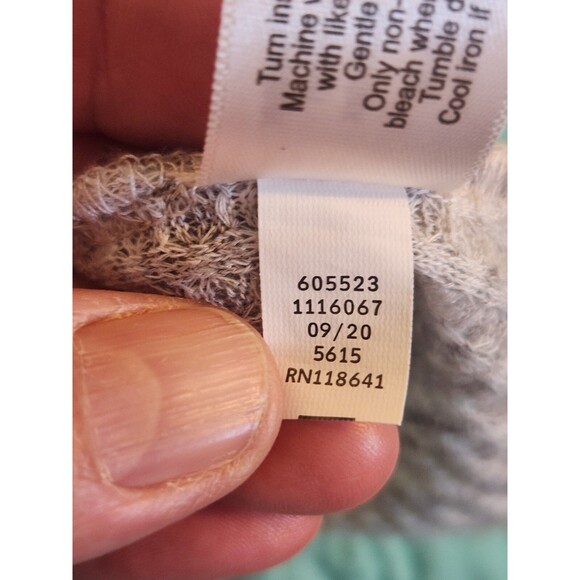 Lane Bryant Size 14/16 Long Sleeve Cowl Neck Marled Light Gray Tunic Top - Picture 5 of 8